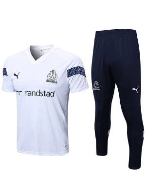 Marseille polo jersey training soccer uniform men's sportswear football white kit tops sport shirt 2022-2023